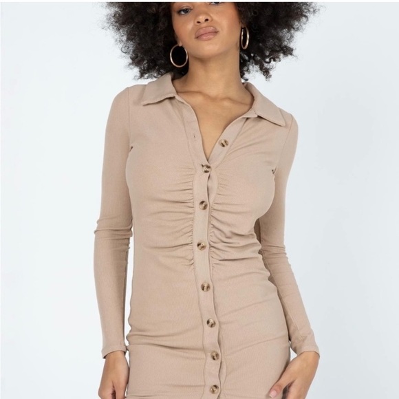 Princess Polly Button Up Mini Dress - Picture 1 of 6